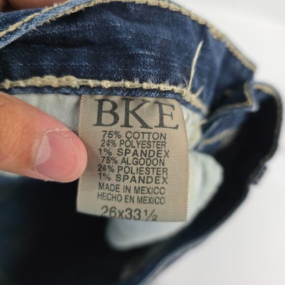 BKE Buckle mya skinny stretch jeans blue 26x33.5 womens 6049 - Picture 11 of 12